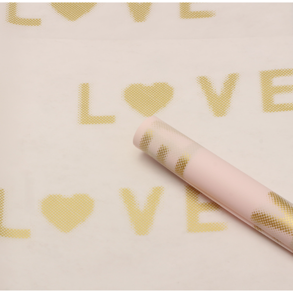 Valentine Wrapping Paper Pink Pack 20